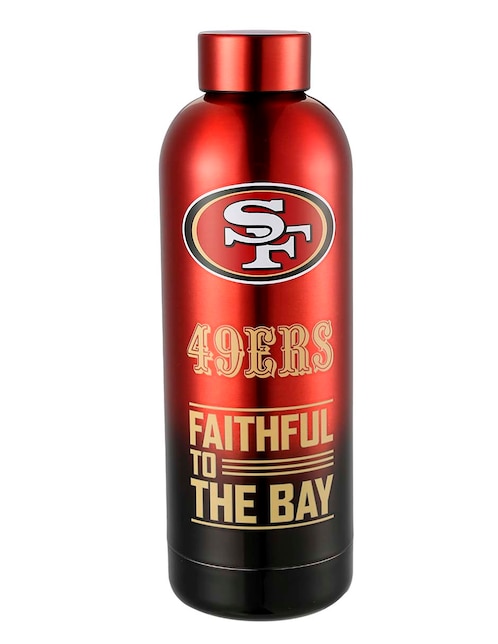 Botella de agua NFL San Francisco 49ers de acero inoxidable
