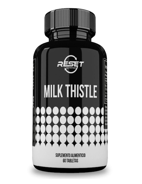 RESET NUTRITION Milk Thistle Reset Nutrition con cardo mariano sabor natural de 60 tabletas