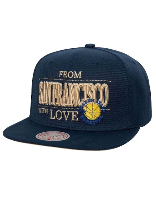 Gorra con visera curva casual Mitchell & Ness Golden State Warriors para hombre