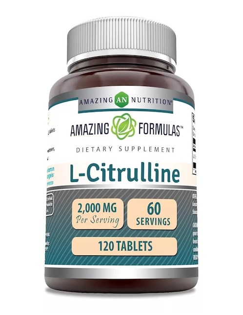 L-Citrulline Amazing Nutrition con citrulina sabor natural de 120 cápsulas
