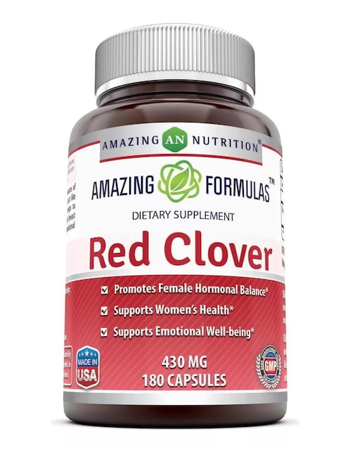 Red Clove Amazing Nutrition con trébol rojo sabor natural de 180 Cápsulas