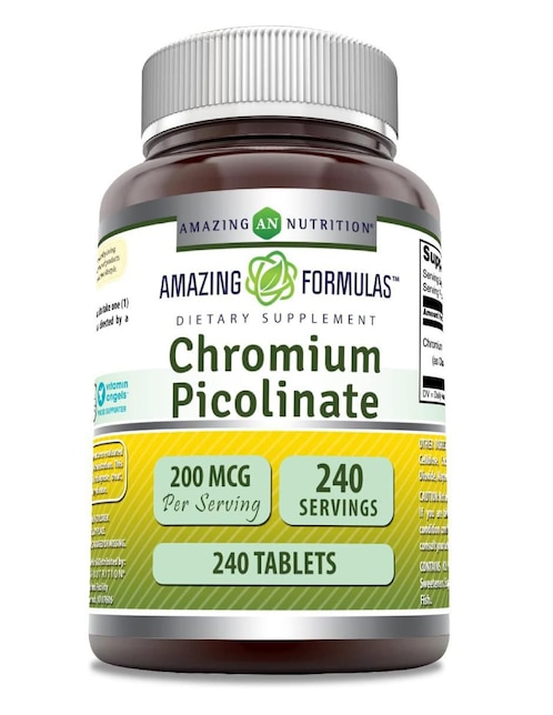 Chromium Picolinate con picolinato de cromo sabor natural de 240 tabletas Chromium Picolinate con picolinato de cromo sabor natural de 240 tabletas