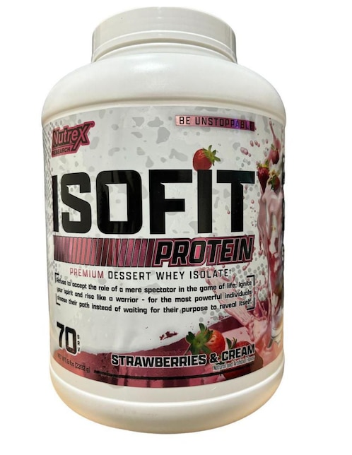 NUTREX RESEARCH Isofit Nutrex con aminoácidos Nutrex Research con proteína de suero de leche aislado sabor fresa de 2.2 kg