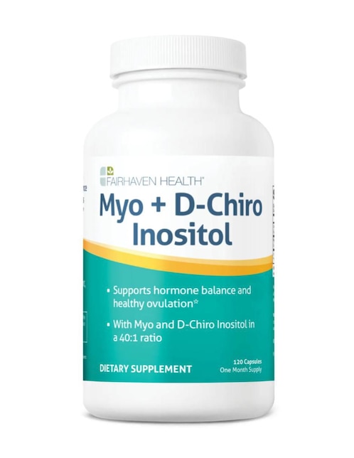 Myo + D Chiro Inositol Fertilidad Fairhaven Health con Myo-Inositol y D-Chiro Inositol sabor natural