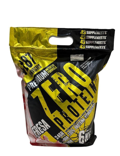 Imagen de producto Proteina Zero 43 Supplements Con Cero Carbohidratos 43 Supplements sabor fresa de 6 kg