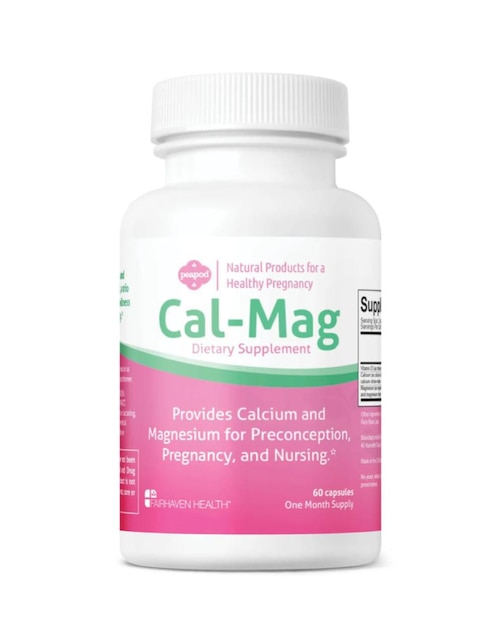 Cal Mag Peapod Embarazo Fairhaven Health con vitamina D3 calcio y magnesio