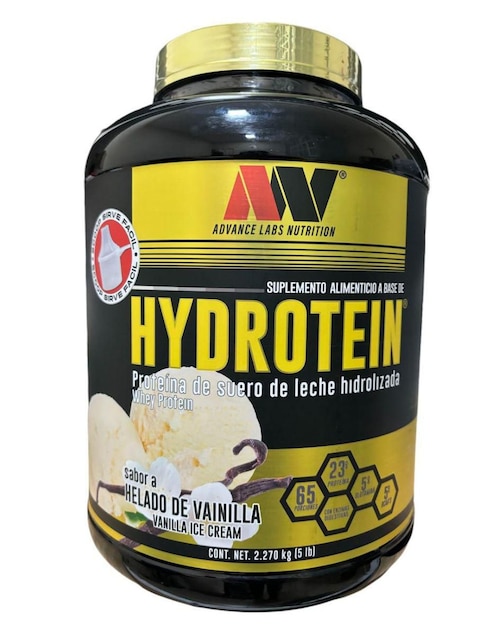 Hydrotein Advance Nutrition con aminoacidos con proteína de suero de leche sabor vainilla