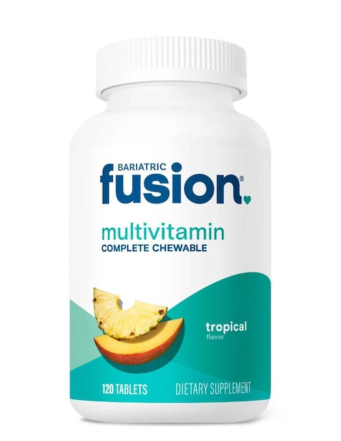 Multivitamin Complete Chewable Bariatric Fusion sabor frutas tropicales de 120 tabletas