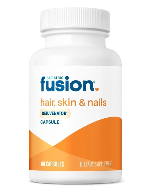 Hair Skin Nails Bariátrico Bariatric Fusion con biotina, zinc, vitamina b12 sabor natural de 60 cápsulas
