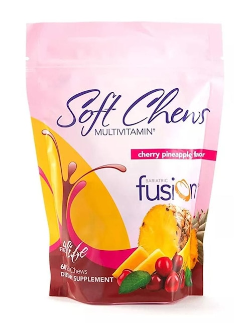 Multivitamin Cherry Pineapple Bariátrico Bariatric Fusion sabor piña-cereza de 60 piezas