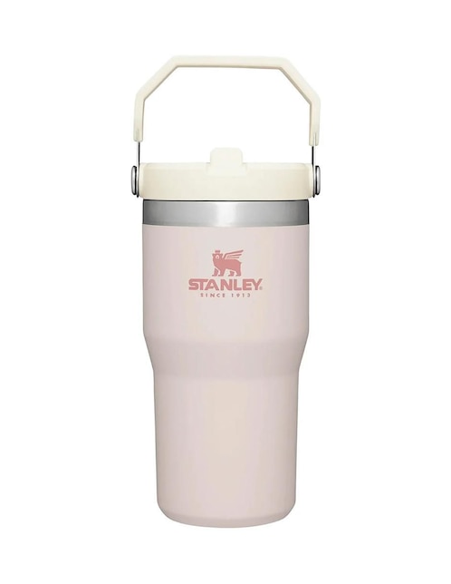 Termo 1 pieza Stanley de acero inoxidable Iceflow Flip Straw con tapa rosca 565 ml Rosa