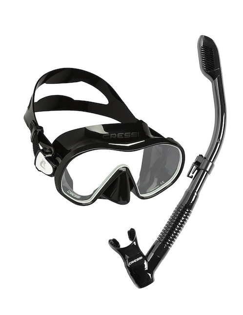 Tubo y gafas de snorkel para natación cressi adulto