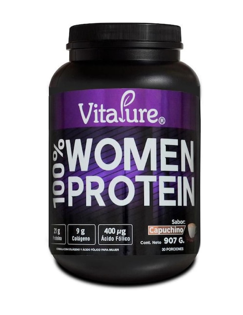 Women Protein Vitapure con proteína whey isolate y vitaminas sabor capuccino