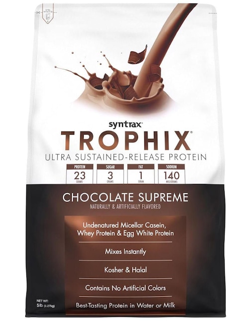 TROPHIX SYNTRAX CON AMINOACIDOS Syntrax con proteína de suero de leche sabor chocolate de 2.2 kg