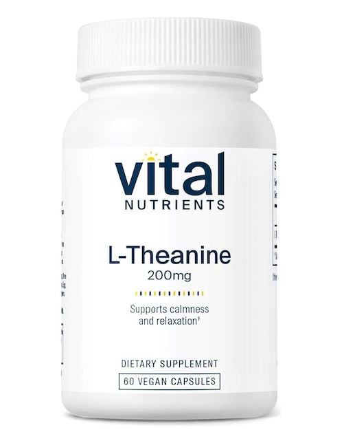 Suplemento alimenticio Vital Nutrients con l-teanina de 60 cápsulas