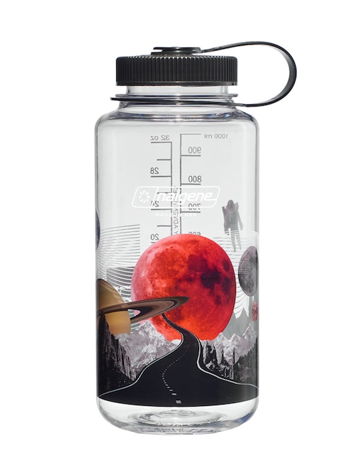Botella hidratación Nalgene de plástico Widemouth Prints con tapa rosca 1 L