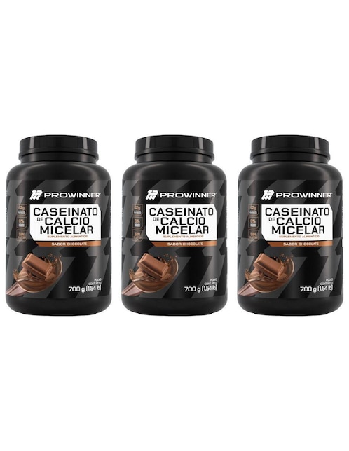 Set de suplementos alimenticios Proteína Caseinato de calcio Micelar Prowinner