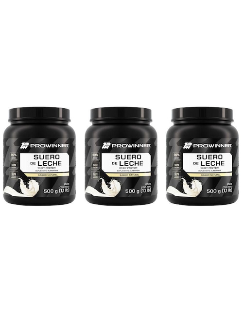 Set de suplementos alimenticios de Proteína Suero de Leche Natural Prowinner