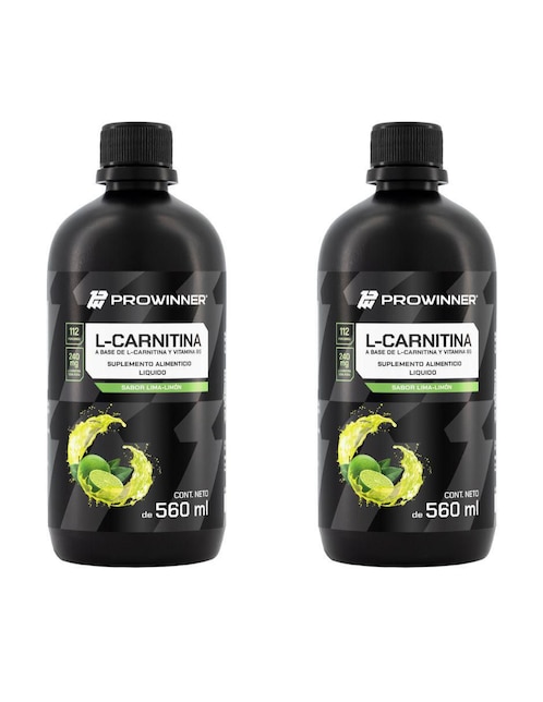 Kit de suplementos alimenticios de L-Carnitina Líquida Lima Limón Prowinner