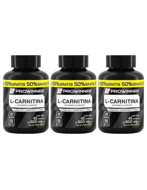 Set de suplementos alimenticios de L-Carnitina + 50% Extra - Prowinner  Prowinner