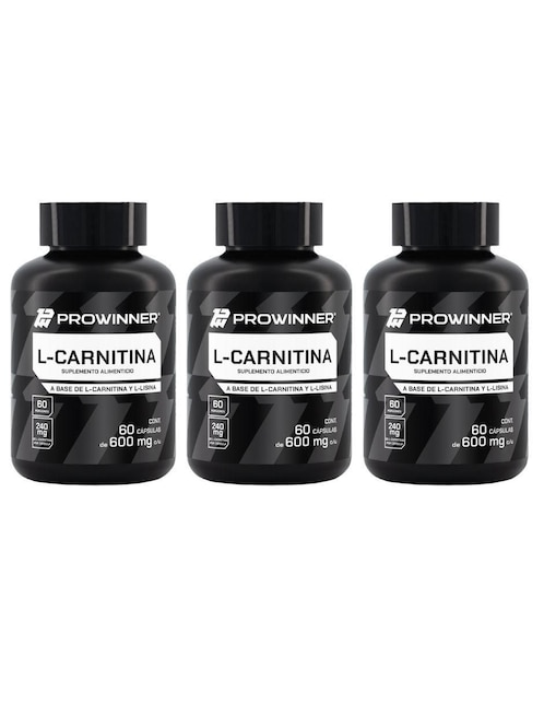 Set de suplementos alimenticios de L-Carnitina (240 mg) 60 Cápsulas - Prowinner Prowinner