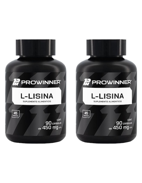 Set de suplementos alimenticios de L-Lisina 90 Cápsulas - Prowinner Prowinner