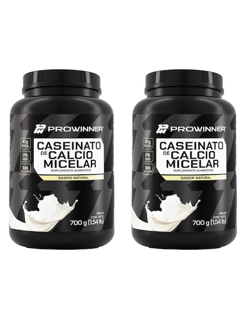 Set de suplementos alimenticios de Proteína Caseinato de calcio Micelar Natural Prowinner