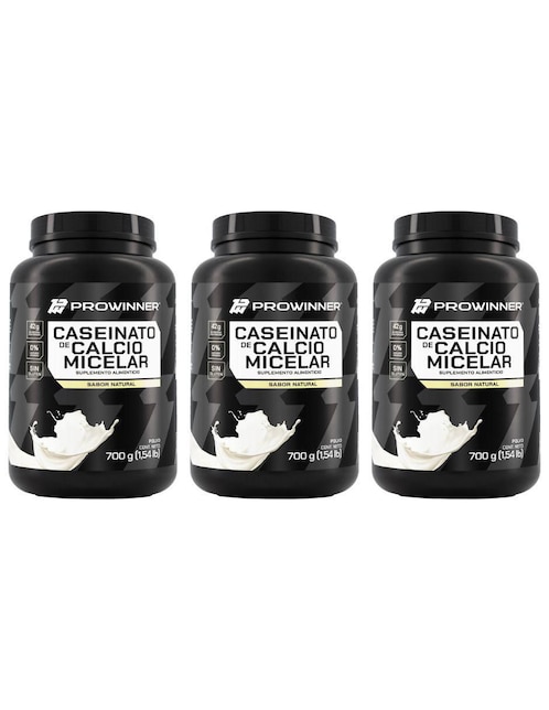 Set de suplementos alimenticios de Proteína Caseinato de calcio Micelar Natural Prowinner