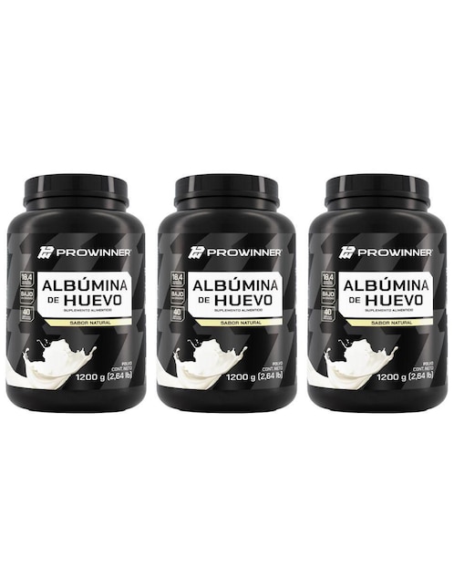 Set de suplementos alimenticios de Proteína Albúmina de huevo Natural Prowinner