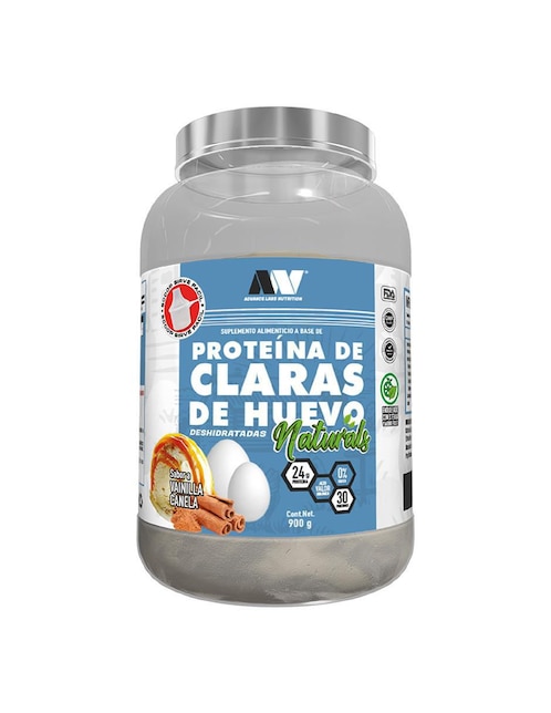 Proteína de Claras de Huevo Deshidratadas Naturals sabor vainilla de 900 g 1