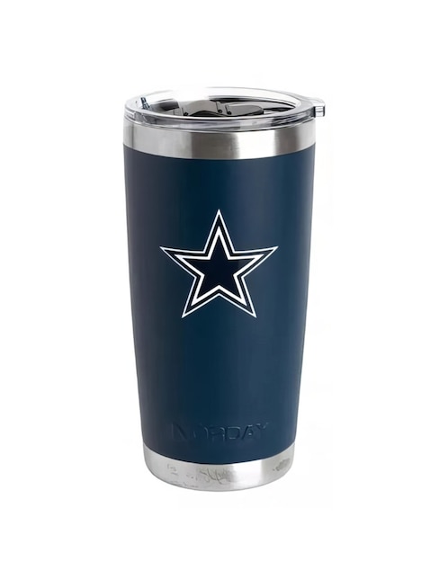 Termo Norday de acero inoxidable Cowboys NFL con tapa a presión 600 ml