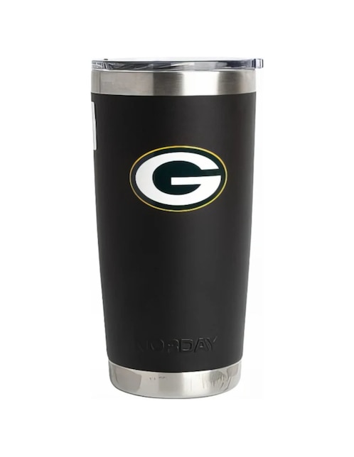 Termo de acero inoxidable Packers NFL con tapa a presión 600 ml 1