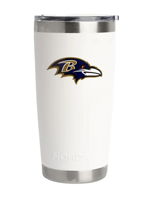 Termo de acero inoxidable Ravens NFL con tapa a presión 600 ml 1