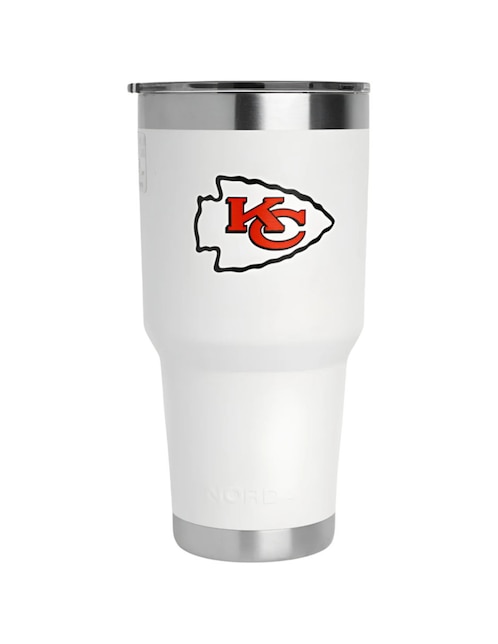 Termo de acero inoxidable Chiefs NFL con tapa a presión 887 ml 1