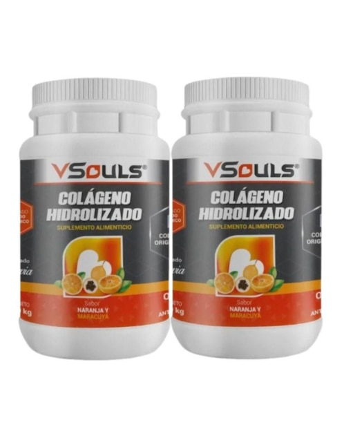 Colágeno Hidrolizado Vsouls sabor naranja