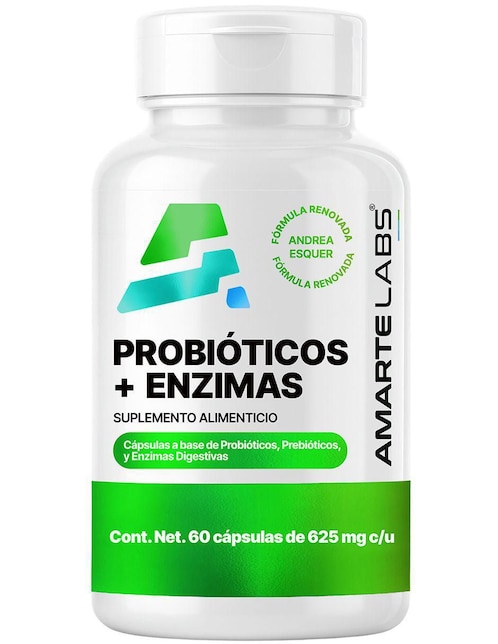 Probióticos + Enzimas Amarte Labs de 60 cápsulas