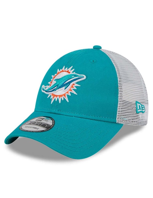 Gorra visera curva correa ajustable para fútbol americano New Era evergreen Miami Dolphins unisex