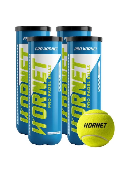 Set de pelotas Pro Hornet Padel para pádel adulto