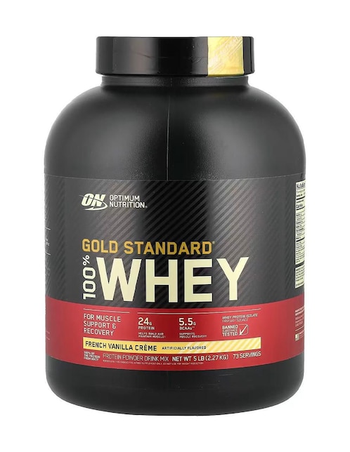 Suplemento en polvo Optimum Nutrition con BCAA sabor vainilla francesa de 2.27 kg