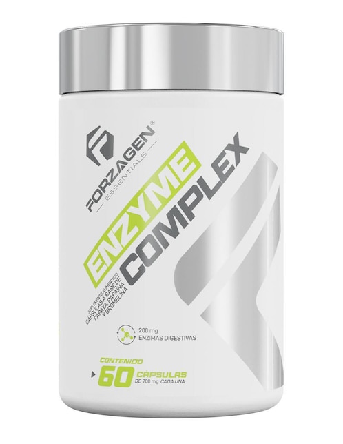 Enzyme Complex Forzagen con enzimas de papaya sin sabor de 60 cápsulas