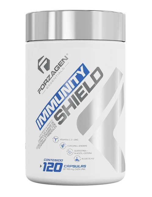 Suplemento Inmunológico, Antioxidante y Antiinflamatorio Immunity Shield Forzagen SCIFit con vitamina C de 120 cáp