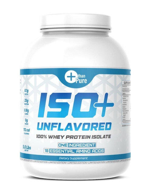 MORE THAN PURE Iso+ Unflavored More Than Pure con proteína de suero de leche aislado de 2.2 kg