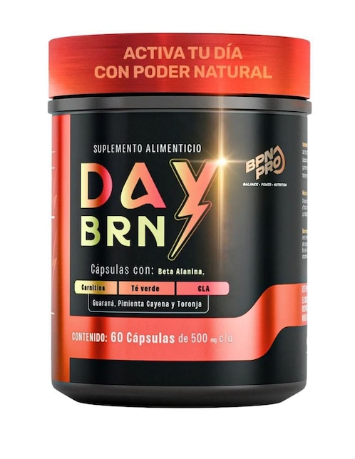Quemador de Grasa Day Brn BPN PRO con CBD y CBG 60 cáp