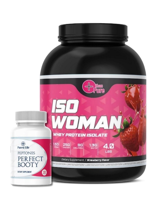 Iso Woman+Peptonas More Than Pure con colágeno sabor Fresa de 2.2 kg