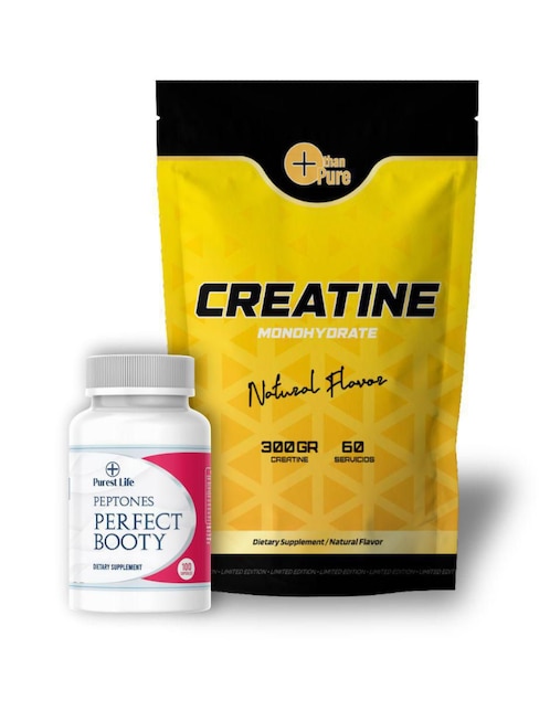 MORE THAN PURE Set de suplementos alimenticios Creatina + Peptonas More Than Pure