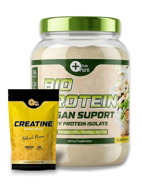 Kit Creatina + Bio Protein More Than Pure con proteína vegetal sabor vainilla