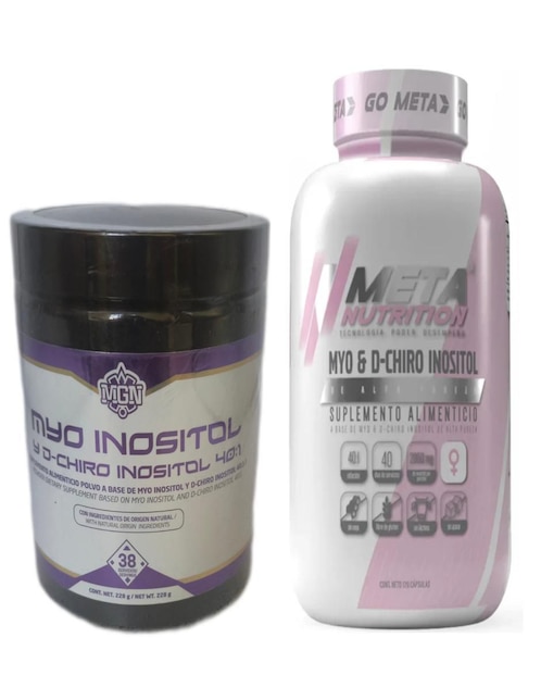 Kit de suplementos alimienticios Meta Nutrition Myo & D-Chiro Inositol con multivitaminico