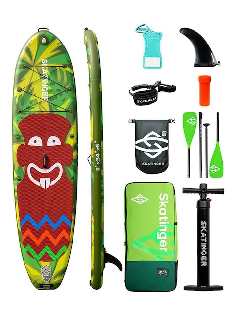 Kit tabla de surf Level Fitness surf Tabla de Surf Crazy Tribe