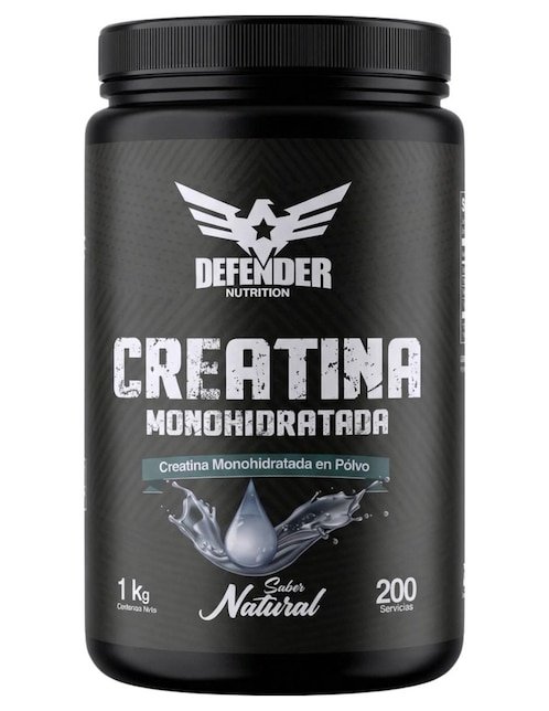 Creatina monohidratada Defender Nutrition sabor natural de 1 kg