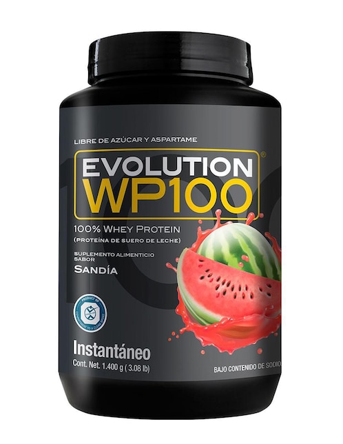 EVOLUTION NUTRACEUTICAL COMPANY Evolution WP100 Evolution Nutraceutical Company con suero de leche, cocoa natural, lecitina y fruto del monje sabor sandia